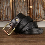 3,8CM Puhas Lehma Nahk K&otilde;rge Kvaliteediga Ehtne Nahk V&ouml;&ouml;d Meestele Br&auml;ndi Rihm Mehelik Messingist Pandlaga Hulgim&uuml;&uuml;k Teksad Cowboy V&ouml;&ouml;d Luksus 105CM must
