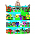 Sprunki Incredibox Wenda Tekk R&uuml;tmid M&auml;ng Flanell Uudsus Pehme Visketekk Kodu Restorani Kevad S&uuml;gis 75x100cm 30x40in