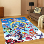 Klassikaline S-Sonic M&auml;ngukoomiks Siil Vaip Magamistoa Elutoa Diivani Kodu Kaunistus, Lasteala Vaip Libisemisvastane P&otilde;randamatt Kingitus 200x160cm