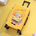 Kollane Spongebob 26-tolline PVC kohver ratastega ja paroolilukuga