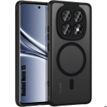 Coque pour Xiaomi Redmi Note 15 5G/4G - avec Anneau Magn&eacute;tique et Vitre Cam&eacute;ra Int&eacute;gr&eacute;e - Noir