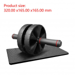 K&otilde;hulihaste harjutuste rulli s&uuml;damikku tugevdav trenaž&ouml;&ouml;r Kaherattaline lihaseid tugevdav trenaž&ouml;&ouml;r madala m&uuml;ratasemega pikk k&auml;epide fitnessi jaoks Black with Mat