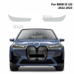 For BMW IX50 IX40 M60 Xdrive i20  2 Pcs Car Headlight Protective Film Transparent Smoked Black TPU Sticker Transparent