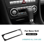 Auto keskpaneeli kaunistuse kleebis Mercedes Benz SLK R171 2004 2005 2006 2007 2008 2009 2010 jaoks Ehtne pehme s&uuml;sinikkiud Red AC Panel B black
