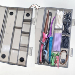 denivyse - Divided Plastic Makeup Storage Box (Various Designs)