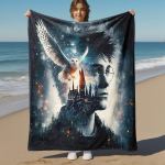 1 tk Harry Potter Hogwarts Hedwig V&auml;livillane Tekk K&otilde;ik Hooajad Pehme Soojus, Kodu Kaunistus 1031044 150x200cm gray