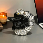 Keraamilised k&auml;sit&ouml;&ouml;esemed Loovad kalakujulised kaunistused H&otilde;bedase gradiendiga kalakuju Dekoratiivsed kujukesed Kodu kaunistamise tarvikud must