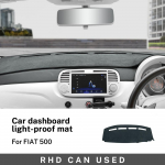 Flanellist armatuulimatt Fiat 500 2008-2025 Abarth 595 2012 2013 2014 2015 2016 2017 2018 2019 2020 2025-2025 P&auml;ikesekaitsematt Vaipkate