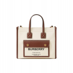 Burberry Freya reguleeritava rihmaga puuvillase l&otilde;uendi ja nahast kott Naiste kott naturaalselt pruun 80441431 Basic Set (Bag+Dust Bag)