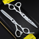 SY4 Jason/JASON Valge Juuksek&auml;&auml;rid, Juuksuri K&auml;&auml;rid, Lamedad K&auml;&auml;rid, Hambulised K&auml;&auml;rid, &Otilde;hukesed K&auml;&auml;rid SY4-0402 5.5inch flat scissors sy4-55