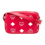 MCM k&otilde;ikuv tr&uuml;kiga reguleeritava &otilde;larihmaga nahast crossbody kott V&auml;ike naiste crossbody kott Kommi-punane MMREATA01XF001 Basic Set (Bag+Dust Bag)