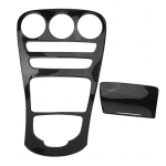 S&uuml;sinikust keskkonsooli paneeli katte viimistlus C-klassile W205 GLC-klassile W253 15 18 V&auml;ltige kriimustusi sy Paigaldage kvaliteetse ABS-materjaliga Elegantne Inte