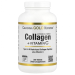 California Gold Nutrition, h&uuml;drol&uuml;&uuml;situd kollageenipeptiidid + C-vitamiin, I ja III t&uuml;&uuml;pi, 250 tabletti