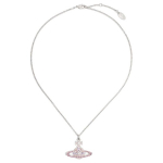 Vivienne Westwood Kika Messingist Kristallist Saturni Logoga Ripatsiga Kaelakee Naiste kaelakee H&otilde;bedane Roosa-Lilla 6302009402P550 Box+Shopping Bag