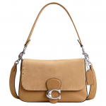 Coach Soft Tabby 26 N&otilde;elakujulise Kaunistusega Waste Land Stiilis Suede Nahast K&auml;eshoitav Crossbody &Otilde;lakott Keskmine Naiste kotid Maa-Kollane CU067-LHNM5 Basic Set (Bag+Dust Bag)
