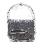 Diesel &Uuml;he K&auml;epideme Ikoonilise Siluetiga Puuvillast Ja Nahast Mini K&auml;ekott Naiste k&auml;ekott Must X08709P6804T8013 Basic Set (Bag+Dust Bag)