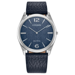 CITIZEN Classic 50m Veekindel Valgusj&otilde;ul t&ouml;&ouml;tav Kvartsmehhanism Nahkrihmaga K&auml;ekell 38,4mm AR3120-08L Blue Dial
