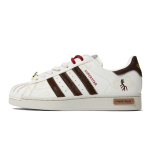 Adidas Originals Superstar 2 Walking Planet, White Jade Galloping Horse Abrasion Resistant Low top Skateboard Shoes KJ6293(Team1492-) 40⅔ white