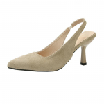 Aphixta Kollased Suede Elastse Rihmaga Sandaalid &Otilde;hukese Kontsaga Naiste Kingad Lakoonilised Naiste 8cm K&otilde;rge Kontsaga Sandaalid Suurused 35-45 35 beež