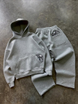 Trendikas t&auml;navastiil Retro Vabaaja t&auml;navariided Meeste spordidress Y2K Harajuku tr&uuml;kiga kapuutsikas Meeste hip-hop l&otilde;tv dressip&uuml;ksid XL gray