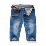Meeste Suvine Pluss Suurus Mood Vabaaja Keskmise Pikkusega P&uuml;ksid Denim L&uuml;hikesed P&uuml;ksid Mugavad Hingavad L&uuml;hikesed P&uuml;ksid 28