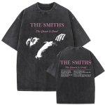 The Smiths Klassikaline Album The Queen Is Dead Morrissey Plakati Prindiga T-s&auml;rk Unisex Naistele Retro Pesitud Puuvillane Suvine T-s&auml;rk &Uuml;mberm&otilde;&otilde;tuv &Uuml;laosa M gray