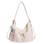 Naiste Armas Ruuduline &Otilde;lakott Suure Mahutavusega Reguleeritav &Otilde;larihm Crossbody Kott Pilve Ripats T&otilde;mblukuga T&otilde;mmatav Seljakott 33x10x27cm