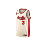 Nike NBA City piiratud SW F&auml;nniversioon Hooaeg 19-20 Portland Trail Blazers Nr. 3 Korvpallis&auml;rk/vest Valge Meeste AV4668-120 S