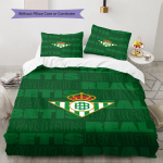 Real Betis Balompi&eacute; Muster Voodipesukomplekt Tekikate Padjap&uuml;&uuml;r Kodukaunistus Kingitus (1 * tekikott + 2 * padjap&uuml;&uuml;ri, ilma s&uuml;damikuta) 135x200cm white