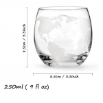 Creative Globe karahvin pliivaba karahvin Exquisite Wood-statiiv ja 2 viskiklaasi viski karahvin Globe klassi kingitus