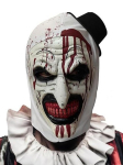 Halloweeni &Otilde;udusklouni Mask Terrifier Art The Clown Kost&uuml;&uuml;m T&auml;ispea Mask Veripritsmetega Peole Cosplay Hirmumajja gray