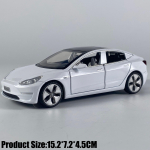 1:32 Model 3 Keskmise suurusega luksuslik sedaan Sulamist metallist valatud mudelauto Kaunistus Ornament T&otilde;mmatav m&auml;nguasi Kogumisobjektid S&uuml;nnip&auml;evakingitused valge