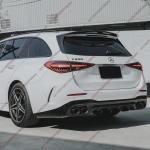 Mercedes-Benz C-klassi W206 sedaan S206 universaal C260 C43 C63 AMG 2022-2024 jaoks Tagumise kaitseraua spoiler K&uuml;lgmine canard &Otilde;huava dekoratiivpaneelide komplektid S206