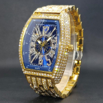 Hip Hop t&auml;is teemantidega meeste k&auml;ekell Luksuslik spordimoe Orologio Uomo roostevabast terasest rihmaga Lihtne stiil uue ajastu Herrenile watches For Men gray