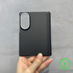 Kvaliteetne &auml;ri s&uuml;sinikkiust mustriga p&otilde;rutuskindel tagakate Samsung Galaxy Z Fold 8 jaoks, &otilde;huke, Magsafe-hingega, t&auml;ielikult kaitsev kate Galaxy Z Fold 8 gray