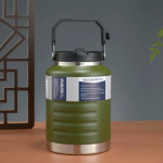 Roostevabast terasest suure mahutavusega isoleeritud &auml;mber Hoidke Hoidke k&uuml;lma veekeetja Isoleeritud tassid 1500 ml must