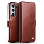 Qialino Premium Ehtne Nahast Telefonikott Samsung Galaxy Z Fold8 Fold7 Fold6 Fold 8 7 6 5 4 5G jaoks Kaardipesa Rahakott Katte&uuml;mbrised Galaxy Z Fold7 pruun
