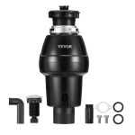 VEVOR k&ouml;&ouml;gij&auml;&auml;tmete purustaja 3/4 HP pidevaks toiduj&auml;&auml;tmete purustamiseks 3930 p/min EZ Connect 18.5 x 18.5 x 39.5 cm