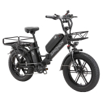 SINOHON Delivery Pro Max Kokkupandav Elektrijalgratas Kahe Akuga, Eesmise Korvi ja Tagumise Pakiraamiga must