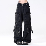 Naiste Y2k Retro Taskutega Cargo teksap&uuml;ksid Denim P&uuml;ksid Pantalones S