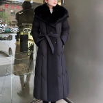 Suur suurus L-7XL Mood Talvejoped Naine Pikk Parka Kapuutsiga Suur Kunstkarusnahast Krae Lahtine Paks Soe &Uuml;ler&otilde;ivas Vabaaja Naiste Mantlid V&ouml;&ouml;ga 6XL black