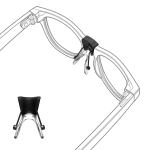 HiBloks Prillide NinaPadjad Ray-Ban Meta Wayfarer Gen 2/1 jaoks (&Uuml;ks t&uuml;kk) | Silikoonist libisemiskindel klipsiga prillide ninaalus Ray-Ban Meta Wayfarerile One-Piece gray