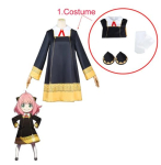 Anya Forger Cosplay Kleit Anime Spy X Family Forger Anya Cosplay Parukas Must Kleit Sokid Nukk Halloweeni Kost&uuml;&uuml;mid T&uuml;drukutele Naistele 120