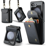 Rahakott Kaardid Rihm Nahkkate Samsung Galaxy Z Flip 7 FE 6 Flip5 Flip6 jaoks Rahakott Tasku &Otilde;larihm Telefonikate Galaxy Z Flip 7FE must