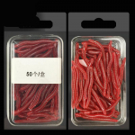 50 tk/partii 35 mm simulatsiooniga vihmaussi punased ussid kunstlik kalap&uuml;&uuml;gi peibutis pehme s&ouml;&ouml;t 50pcs