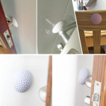 1 tk golfipalli kujundav kummist kokkup&otilde;rkevastane matt laua nurga kaitsepadja &uuml;mmargune seinakaitse White&1PC