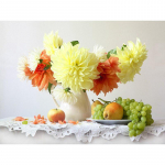 Teemanttikandid Teemantmaalid Lilled ja puuviljad Ristpistes Rhinestone Mosaiic Dekoratsioon 20X30CM