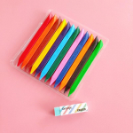 Mini pastellkomplekt koos kustutuskummiga 12 v&auml;rvi v&auml;rvipliiatsiga lastele joonistamiseks maalimiseks kustutatavad kolmnurga pliiatsiga kirjatarbed