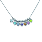 Les Tr&eacute;sors De Lily [D4589] - Collier Argent 'Fairy Love' multicolore argent&eacute; (rhodi&eacute;) - 40x10 mm mitmev&auml;rviline