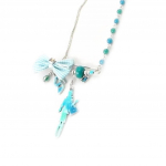 NOA [I5368] - Collier Cr&eacute;ateur 'Emilie' turquoise t&uuml;rkiissinine